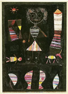 Zentrum Paul Klee Prints: Puppet theater, 1923. Creator: Klee, Paul (1879-1940)