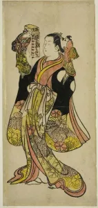 Puppet Show Prints: Puppeteer, c. 1730. Creator: Okumura Toshinobu
