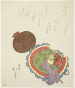 Mallet Prints: Purse and mallet, n. d. Creator: Totoya Hokkei