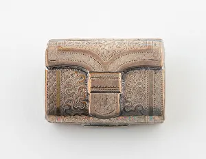 Silver And Silver Gilt Prints: Purse-Shaped Vinaigrette, Birmingham, 1817 / 18. Creator: Joseph Willmore