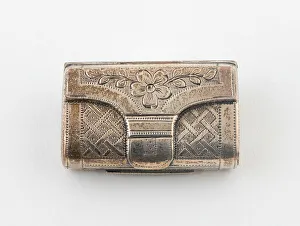Silver And Silver Gilt Prints: Purse-Shaped Vinaigrette, Birmingham, 1816 / 17. Creator: T. Simpson and Son