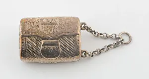 Silver Gilt Prints: Purse-Shaped Vinaigrette, London, 1815 / 16. Creator: William Eliott