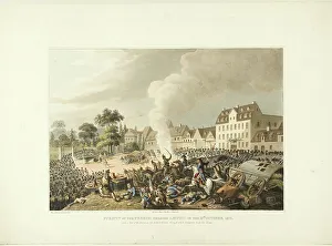 Atkinson John Augustus Prints: Pursuit of the French Through Leipzig, 1813. Creator: John Augustus Atkinson