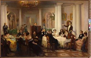 Pushkin Prints: Pushkin and his friends listen to Adam Mickiewicz in the salon of Princess Zinaida Volkonskaya