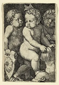Master I Prints: Three Putti with Armor, 1523/30. Creator: Master I.B