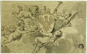 Lairesse Gerard De Prints: Putti and Coat of Arms, n.d. Creator: Gerard de Lairesse