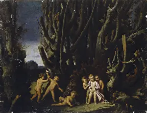 1640s Prints: Putti in a Landscape, 1642. Creator: Antonio Maria Vassallo