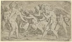 Mischief Gallery: Putti playing, 1540-56. Creator: Leon Davent