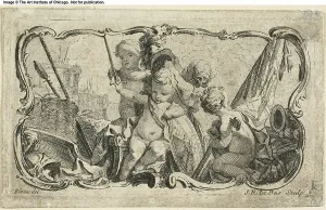Eisen Charles Dominique Joseph Prints: Putti at War, n.d. Creator: Jacques Philippe Le Bas