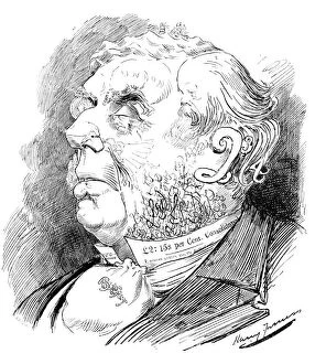 Puzzle head depicting British politician George Joachim Goschen, from Punch, 1899