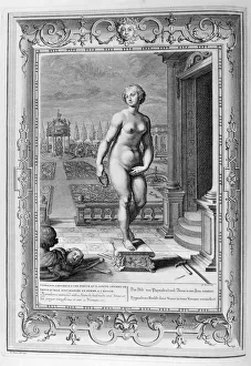 Pygmalion is Enamoured With a Statue he Has Made, 1733. Artist: Bernard Picart Pygmalion is Enamoured With a Statue he Has Made, 1733. Artist: Bernard Picart