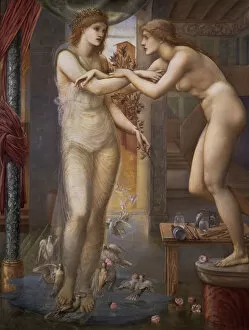 Doves Collection: Pygmalion and the Image - The Godhead Fires, 1878. Creator: Sir Edward Coley Burne-Jones