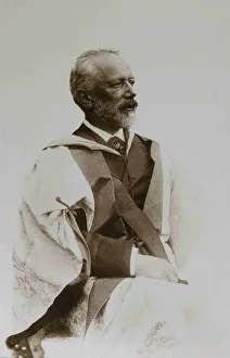 Pyotr Ilyich Tchaikovsky (1840-1893) in the academic dress of the University of Cambridge, 1893
