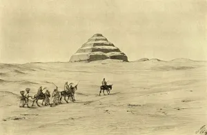 Andresen Prints: Pyramid of Djoser at Saqqara, near Cairo, Egypt, 1898. Creator: Christian Wilhelm Allers