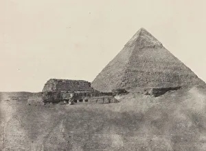 Khafre Prints: Pyramide de Chephren, Egypte Moyenne, 1849 / 51, printed 1852. Creator: Maxime du Camp
