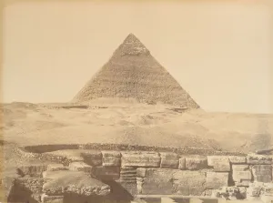Pyramides de Gizeh, 1865-69. Creator: Gustave Le Gray