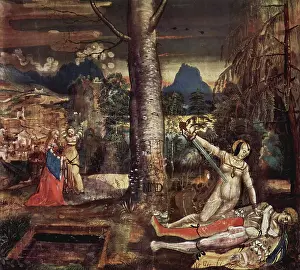 Legendary Prints: Pyramus and Thisbe, 1520. Creator: Nicolas Manuel Deutsch