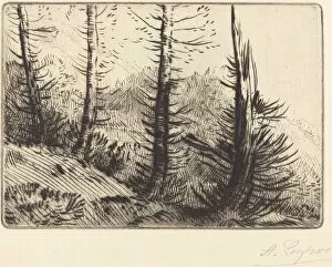 Mountainside Gallery: In the Pyrenees (Dans les Pyrenees). Creator: Alphonse Legros
