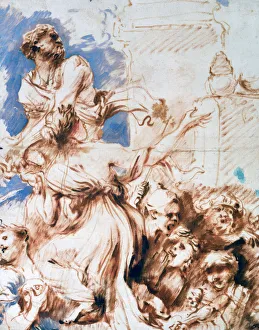 Genoese Prints: Pyrrha, c1635-1670. Artist: Giovanni Benedetto Castiglione