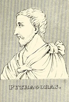 6th Century Bc Prints: Pythagoras, (c570-c495 BC), 1830. Creator: Unknown