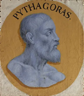 Pythagoras Prints: Pythagoras of Samos, c. 1650-1660. Creator: Sandrart, Joachim, von (1606-1688)
