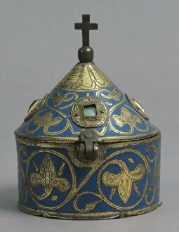 Cabochon Gallery: Pyx, French, 13th century. Creator: Unknown