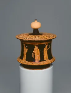 Pyxis Prints: Pyxis (Container for Personal Objects), 430-420 BCE. Creator: Unknown