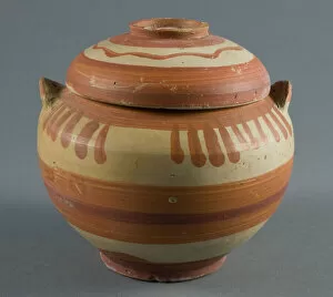 Terracotta Collection: Pyxis (Container for Personal Objects), 7th-6th century BCE. Creator: Unknown