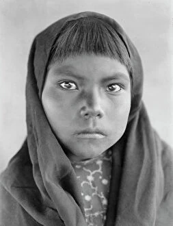 Shawl Collection: Qahatika child, c1907. Creator: Edward Sheriff Curtis