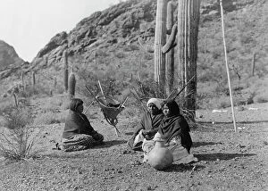 Basket Collection: Qahatika women resting in Harvest Field-Qahatika, c1907. Creator: Edward Sheriff Curtis