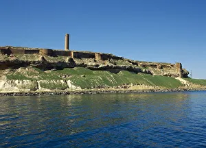 Qal'at Ja'bar castle on the left bank of Lake Assad, near Ar-Raqqah, Syria, 2001. Creator: LTL