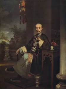 How Qua, Head of the Hong Merchants in Canton, c1830. Artist: George Chinnery How Qua, Head of the Hong Merchants in Canton, c1830. Artist: George Chinnery