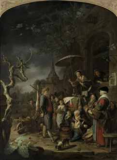 Swindler Prints: The Quack, 1652. Artist: Dou, Gerard (Gerrit) (1613-1675)