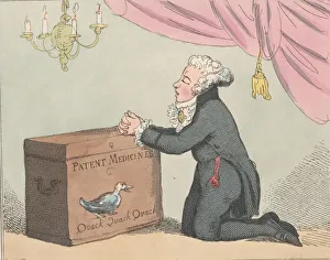 Quack Prints: The Quack Doctors Prayer!!, July 30, 1801. July 30, 1801. Creator: Thomas Rowlandson