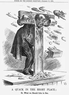 Alternative Medicine Gallery: A Quack in the Right Place, 1864. Artist: John Tenniel