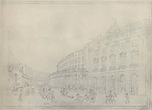 Th Shepherd Gallery: The Quadrant, Regent Street, 1822, (1920). Artist: Thomas Hosmer Shepherd