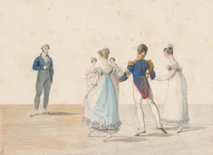 Le Bas Prints: The Quadrille: La Pastourelle (The Shepherd Girl), 1820s