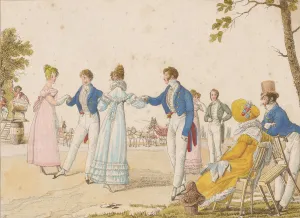 Le Bas Prints: The Quadrille: La Poule (The Hen), 1820s