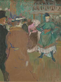 Oil On Cardboard Gallery: Quadrille at the Moulin Rouge, 1892. Creator: Henri de Toulouse-Lautrec