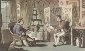 Combe Gallery: Quae Genus Reading to Sir Jeffery Gourmand, from The History of Johnny Quae Genu