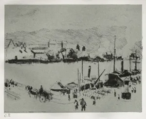 Quai Boieldieu in Rouen, c. 1896. Creator: Camille Pissarro (French, 1830-1903)
