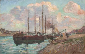 Guillaumin Jean Baptiste Armand Prints: The Quai d'Austerlitz, about 1877. Creator: Armand Guillaumin