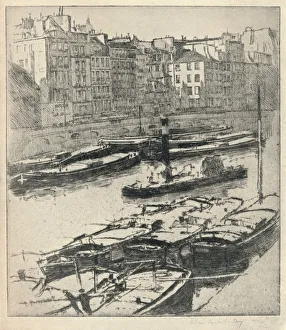 Quai des Grands Augustins, 1915. Artist: William A Levy