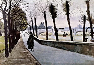Sidewalk Collection: Quai du Louvre, Summer, 1906. Artist: Albert Marquet