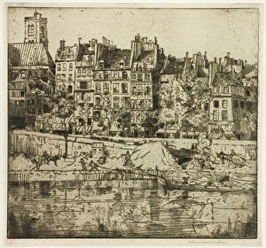 Riverside Gallery: Quai de l Hotel de Ville, Paris, 1900. Creator: Donald Shaw MacLaughlan