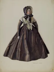 Angus Charlotte Prints: Quaker Costume Doll, 1935/1942. Creator: Charlotte Angus