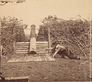 Pretence Prints: Quaker Gun, Centreville, Virginia, March 1862. Creator: George N. Barnard