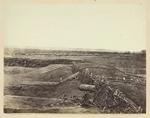 Barnard George Norman Prints: Quaker Guns, Centreville, Virginia, March 1862. Creators: Barnard & Gibson, George N