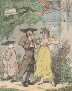 Breast Gallery: Quaker in Love, 1815 (?). 1815 (?). Creator: Thomas Rowlandson