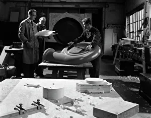 Casting Gallery: Quality checking a casting for a pump, Rotherham, South Yorkshire, 1963
